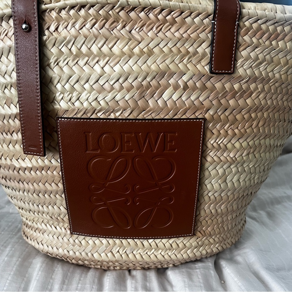 Loewe Tan Leather Trimmed Tote